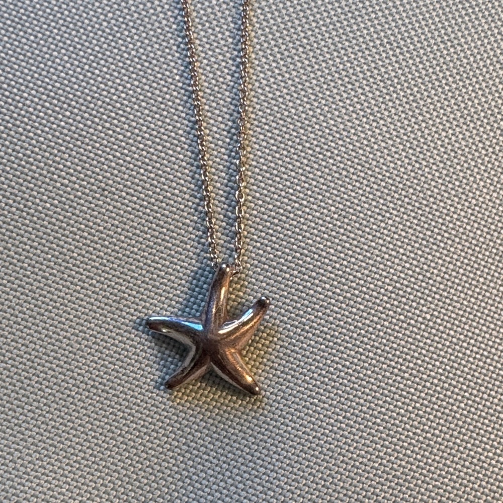 Tiffany & Co. Silver Elsa Peretti Starfish Necklace